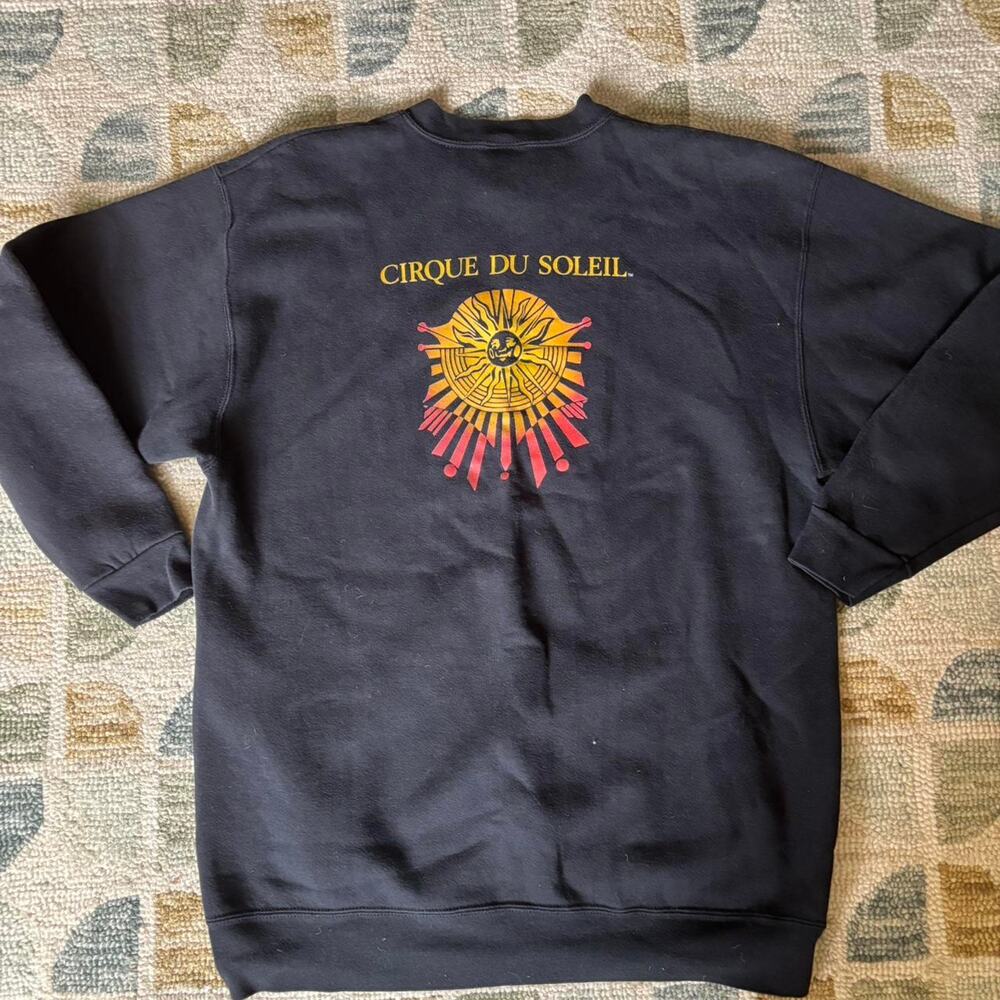 Rare Cirque du Soleil Vintage Crewneck Sweatshirt 90s Iconic Sun Graphic Oneita